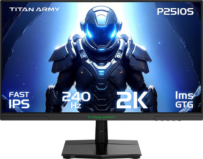 Gaming Monitor - 24.5” 2560*1440 QHD FAST IPS Display - 240Hz Refresh Rate - 1ms GTG - 95% DCI-P3 - HDR10 - Adaptive-Sync - Dynamic OD - Game Rush Mode - PIP &amp; PBP Display - Versatile Picture Modes - Low Blue Light - VESA Wall Mount