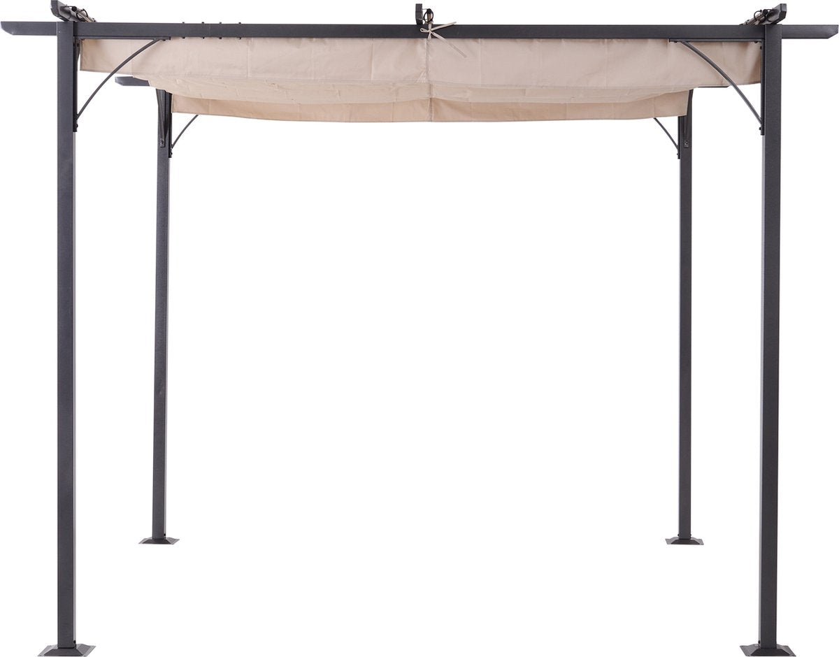 Cabrio-zonnedak - Luifel Tuinpaviljoen - Waterafstotende Luifel 3 x 3 m - Beige