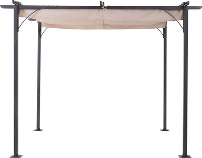 Cabrio-zonnedak - Luifel Tuinpaviljoen - Waterafstotende Luifel 3 x 3 m - Beige