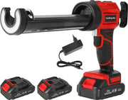 Kitspuit - Kitpistool - Elektrische Kitpistool - Inclusief: 2 Accu's & Oplader - Met LED Licht - Anti Lek - 4 Versnellingen - Rood