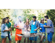 Grill Barbecue – Houtskool BBQ – Barbecues – Zijtafels – Draagbare Camping BBQ – Grill voor Buiten – RVS – 122 x 30 x 75 cm