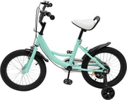Kinderfiets - 16 Inch - Spelen - 5 tot 8 Jaar - Outdoor - Groen met Zwarte Accenten