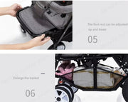 Duo kinderwagen - Duo buggy - Tweeling kinderwagen - Dubbele kinderwagen - Opvouwbaar - Met regenhoes - Zwart