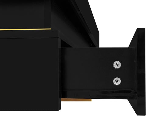 Salontafels - Bijzettafel - Keukentafel - Salontafel met opbergruimte - Modern - 70 cm x 35,5 cm - Zwart