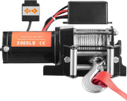Elektrische lier - 12V - Lier 3000lbs/1361kg - Offroad motorlier - Kabel elektrische lier - Staalkabel met draadloze afstandsbediening - Zwart