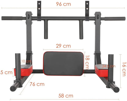 Dip Station - Fitness - Sport - Gym - Wandgemonteerd - Wandgemonteerde Chin-Up Bar - Hometrainer - Hometrainers - Hometrainers Fitness - Home Trainer - Thuis Fitnessapparaat - Sportschool accesoires - Accessoires - Sportschool Apparatuur