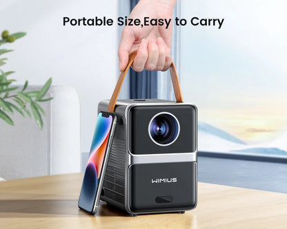 Portable Projector - 18000 Lm - 5G WiFi - Bluetooth Theater Projector - Support Full HD 1080P Display - Home Cinema Projector