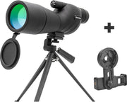 Spotting Scope - Telescope - Waterproof - 45 Degrees - BAK-4 Slanted Eyepiece - Table Tripod - Mobile Phone Adapter - Birdwatching - Celestial Observation
