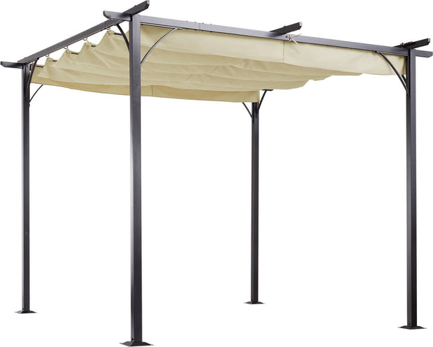 Cabrio-zonnedak - Luifel Tuinpaviljoen - Waterafstotende Luifel 3 x 3 m - Beige