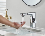 Washbasin Tap - Sensor control - Chrome - Digital LCD display - Cold and Hot Water - Mixer tap