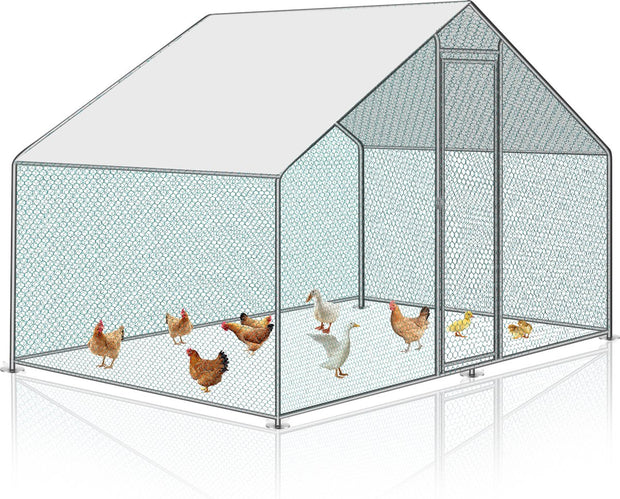 3x2x2m kippenren - kippenhok buitenverblijf - Draadren - Puntdak