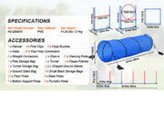 Agility Set Pro5 - Training Toestel Hond - Lichtgewicht en Draagbaar - Behendigheid - 5-Delig - Tunnel - Hindernisbaan - Hoepel - Opbergtas - Puppy Training