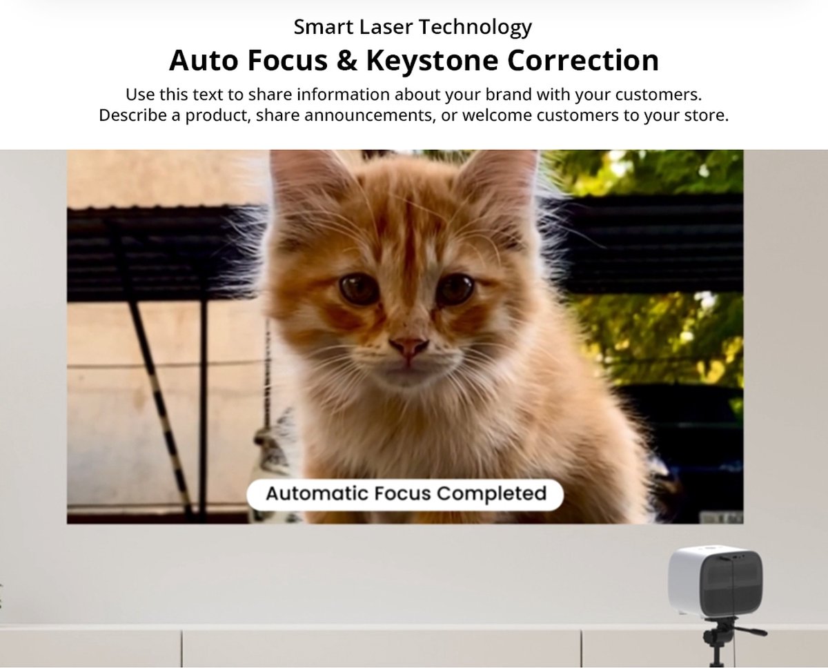 E3 Pro Projector, 500 ANSI, Native 1080P, 4K Decoding, Android TV, Autofocus &amp; Keystone Correction - EU Plug