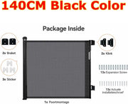 Door gate - Child gate - Dog door gate - Durable protective net - 140cm - Black