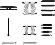 Lagertrekkerset - 45-Staal - 360x230x63mm - Roestwerende Coating die Slijtvast - Maximale Trekkracht van 5 ton - Onbeperkte Compatibiliteit - voor Meeste Voertuigen - Terreinvoertuigen en Lichte Vrachtwagens - Zwart