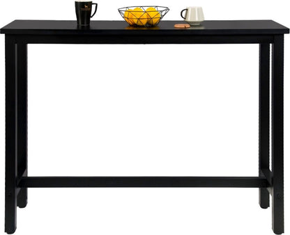 Bartafel - Met Voetensteun - Zwart - 140x40x100 cm - Voor Binnen/Buiten