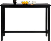 Bartafel - Keuken & Bartafel - Counter VOOR Koffie & Ontbijt - Eettafel Metalen Poten met Voetensteun - 120x40x100cm - Zwart