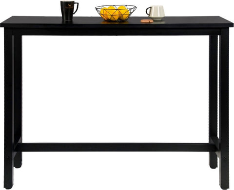 Bartafel - Keuken & Bartafel - Counter VOOR Koffie & Ontbijt - Eettafel Metalen Poten met Voetensteun - 120x40x100cm - Zwart
