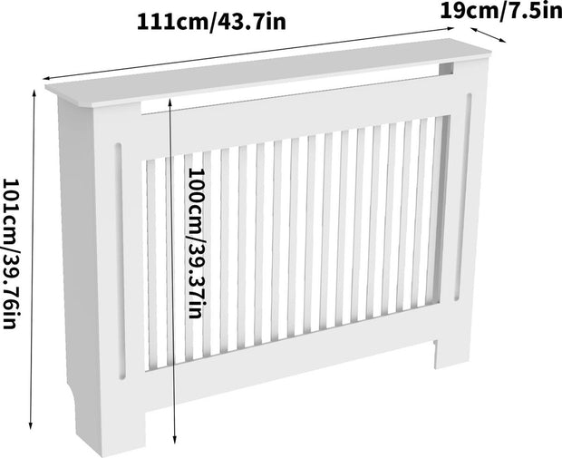 Radiator Ombouw - Radiator Kast - Radiator Kant En Klaar - Verwarming Ombouw - Radiator Bekleding - Verticaal - Wit