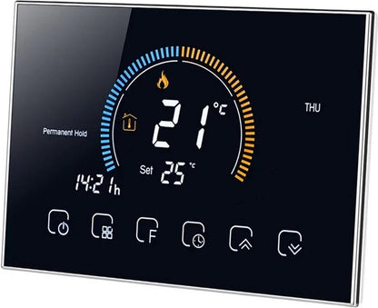 WiFi Slimme Programmeerbare Thermostaat – LCD Touchscreen - Spraakbesturing - APP-bediening - Energiezuinig - Geavanceerde Temperatuurregeling