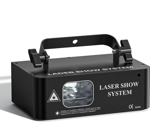 Lichtshow -RGB Lichtshow - Laser Show - Laser Licht Show - DMX 512 - Zwart - RGB - 10W