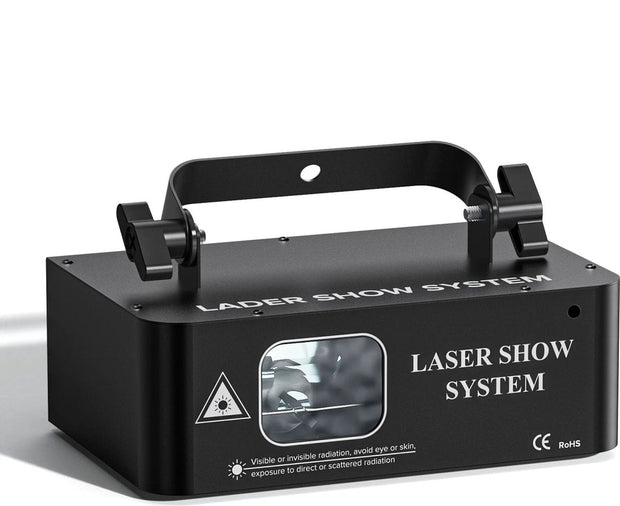 Lichtshow -RGB Lichtshow - Laser Show - Laser Licht Show - DMX 512 - Zwart - RGB - 10W