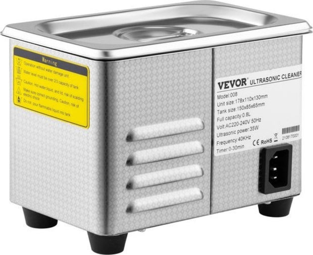 Ultrasoon Reiniger - Professionele Ultrasone Reinigingsapparaat - 800ml - Digitale verwarming Timer - Sieraden - Brillen -Tanden - Roestvrij Staal - Zilver