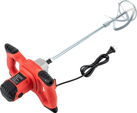 Cement mixer - Mortar mixer - Cement - Hand stirrer - Cement mortar - Double blade - 1500W - 220V - Length 88.5cm