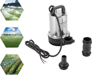 Dompelpomp - Vuil en Schoon Water - Compacte Vuilwaterpomp - Gepolijst RVS - Krachtig en Duurzaam - 50 L/min - 12V - 160W