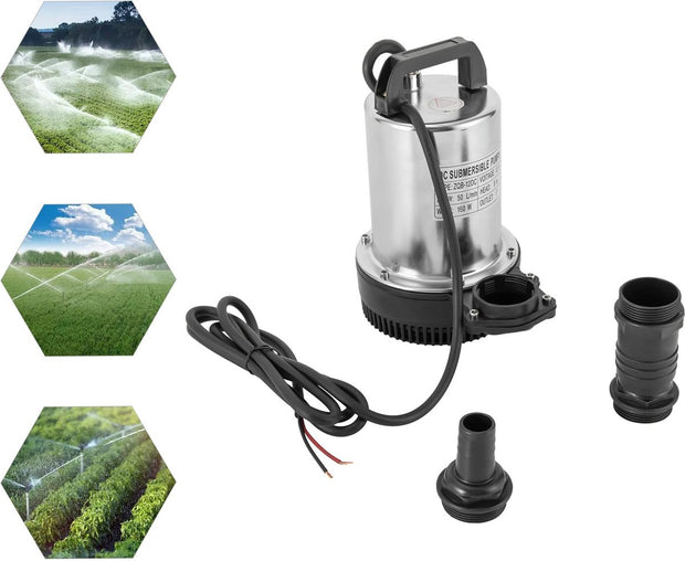 Dompelpomp - Vuil en Schoon Water - Compacte Vuilwaterpomp - Gepolijst RVS - Krachtig en Duurzaam - 50 L/min - 12V - 160W