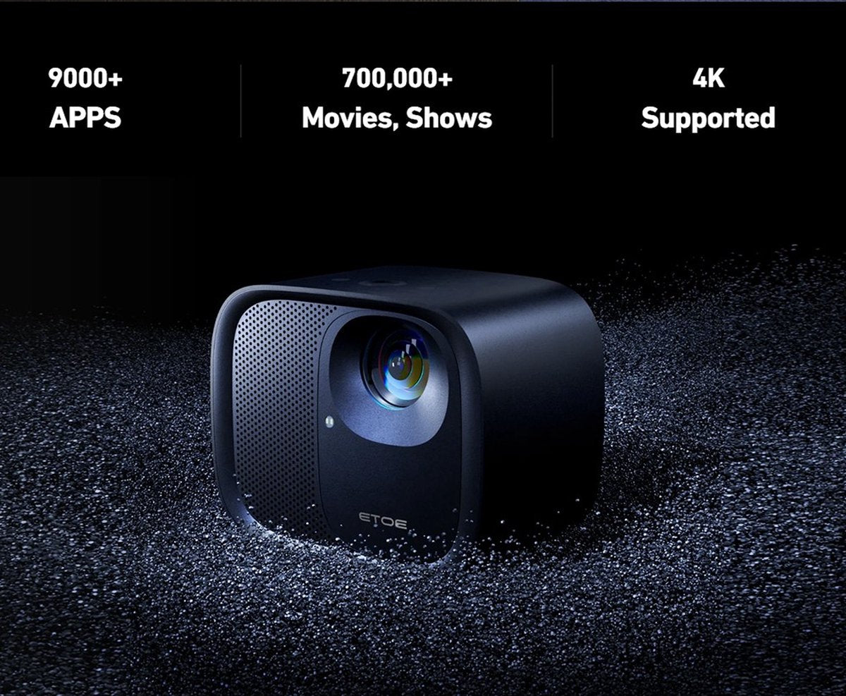 E3 Pro Projector, 500 ANSI, Native 1080P, 4K Decoding, Android TV, Autofocus &amp; Keystone Correction - EU Plug