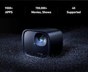 E3 Pro-projector, 500 ANSI, native 1080P, 4K-decodering, Android TV, autofocus en keystone-correctie - EU-stekker