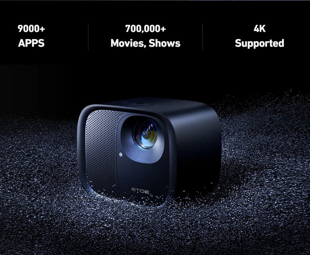 E3 Pro-projector, 500 ANSI, native 1080P, 4K-decodering, Android TV, autofocus en keystone-correctie - EU-stekker