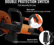 Elektrische Betonzaag – 1800W Steenzaagmachine met 63 mm Zaagdiepte – Krachtige Muurfrees voor Beton, Steen & Baksteen – Professioneel Gereedschap voor Bouw & Renovatie