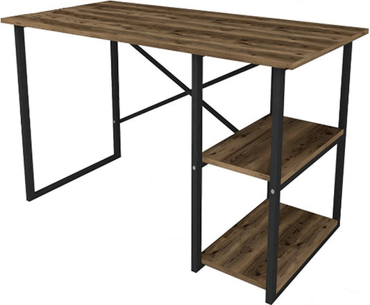 Sierra Bureau – Bureautafel – Bureau met Lades 2x - Bureautafel voor Volwassenen – Bureautafel voor Computer - Computer bureau – Computer Tafel - Laptoptafel – Gaming Bureau – Office Table – Computer Table – Office Desk Home - Bruin