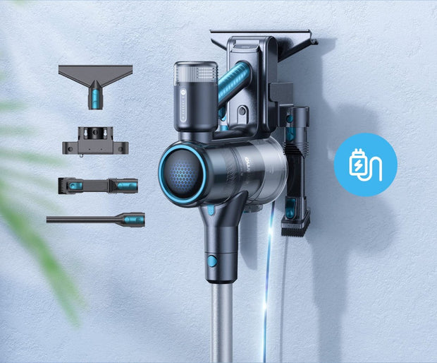 Cordless Stick Vacuum Cleaner - Bagless on Battery - 4 Different Attachments - Handheld Vacuum Cleaner - 380W - 27Kpa