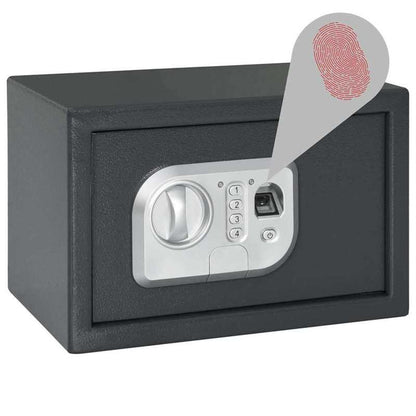 Kluis – Veiligheidskast – Geldkist – Bewaarbox – Safe – Donkergrijs Stalen Beveiligingskluis – Compact 20x31 cm – Stevig Anti-Inbraakslot