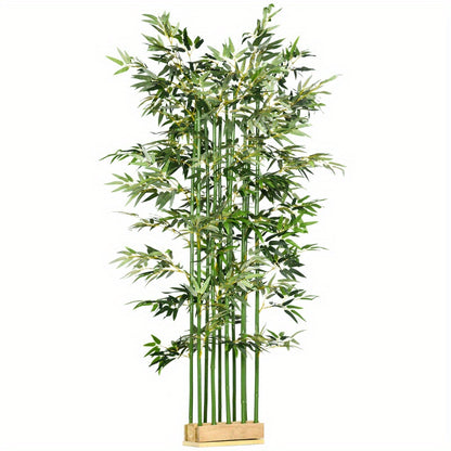 Bamboeplant – Kunstplant – Kamerplant – Sierplant – Tuinplant – 180 cm Hoog – Dennenhouten Pot – Realistisch & Onderhoudsvriendelijk