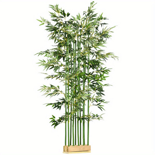 Bamboeplant – Kunstplant – Kamerplant – Sierplant – Tuinplant – 180 cm Hoog – Dennenhouten Pot – Realistisch & Onderhoudsvriendelijk
