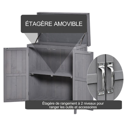 Tuinkast – Tuinkastje – Tuinschuur – Tuinberging – Buitenkast – Massief Vurenhout – Waterafstotend Dak Met Bitumenlaag – Compact 74x43x88 cm