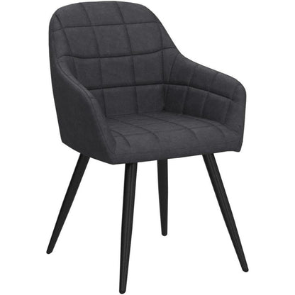 Eetkamerstoel – Kuipstoel – Set Van 2 – Designer Stoel – Keukenstoel – Kunstleer – Metalen Poten – Zithoogte 82 cm
