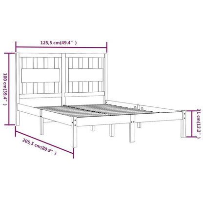 120X200 Cm Solid Wood Bed Jaw - Convenient And Removable