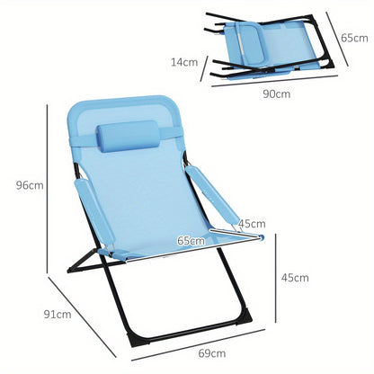 Klapstoel – Vouwstoel – Campingstoel – Tuinstoel – Eettafelstoel – Verstelbare Rugleuning 4 Standen – Stevig Staal Frame 120 kg Draagvermogen