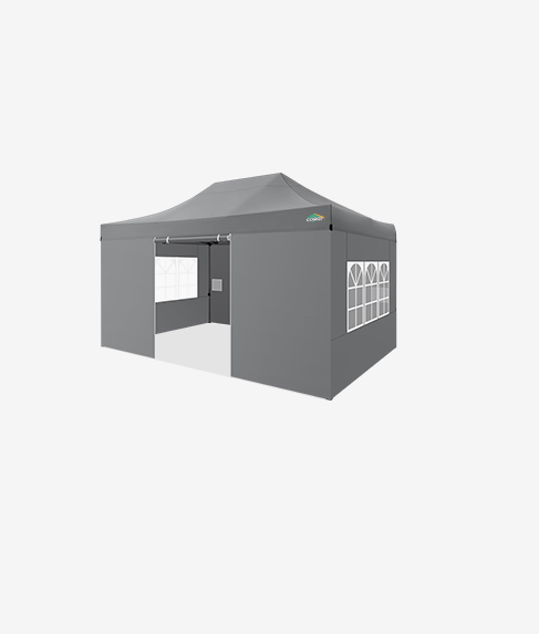 Partytent – Pop-up Tent – Paviljoen – Feesttent – Tuintent – 3x4,5 m – Waterdicht Polyester – Verstelbare Hoogte met 4 Zijwanden