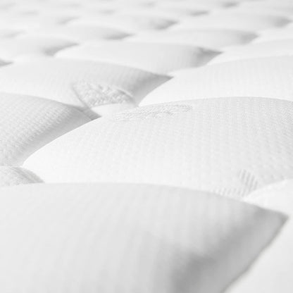 7-zone pocketvering matras – pocketveer matras – traagschuim matras – springveren matras – medium stevig matras – 140x200x25 cm – ademende polycotton hoes – golfgeheugenschuim ondersteuning