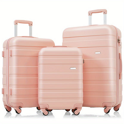 Kofferset – Reiskoffer – Trolley – Bagage – Handbagage – ABS Harde Shell – 3-Delig M-L-XL – 4 Zwenkwielen – Combinatieslot – Lichtgewicht