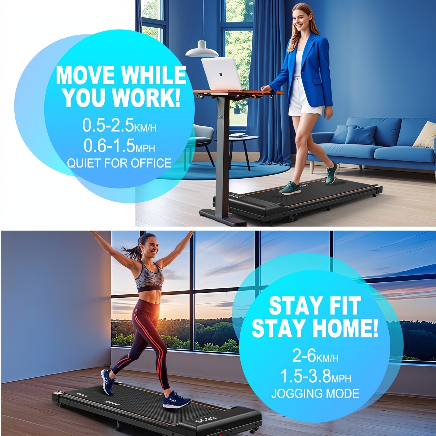 Loopband – Wandelband – Hardloopband – Treadmill – Walking Pad – 2,25PK Motor – Inklapbaar Met Hellingsfunctie