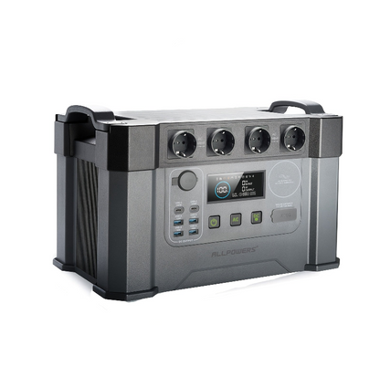 Powerstation – Solar Generator – Noodstroomvoorziening – Draagbare Accu – Outdoorset Stroomvoorziening – 1451Wh Capaciteit – 2400W Continu Vermogen