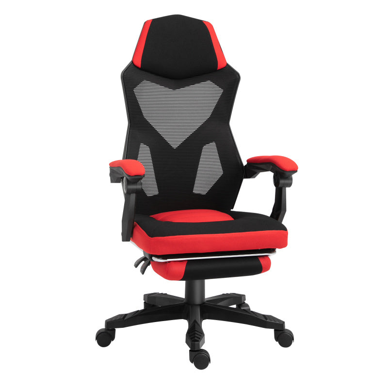 Bureaustoel – Gamingstoel – Werkstoel – Kantoorstoel – Stoel – Ergonomisch Design – Verstelbare Rugleuning Tot 135 Graden – Zwart Polyester