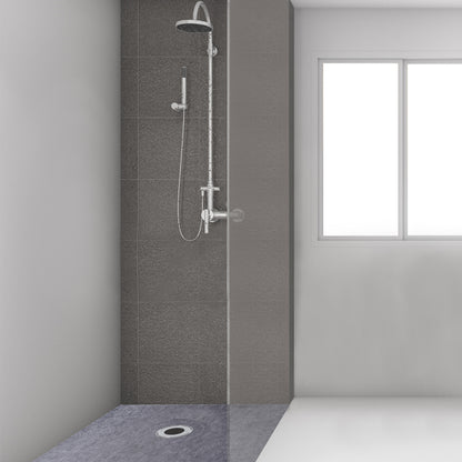 Douchesysteem – Douchebak – Doucheset – Douchevloer – Douchebasis – EPS Schuim 1219x1219 mm – Waterdicht Met 5° Afschot En Roestvrij Stalen Afvoerrooster